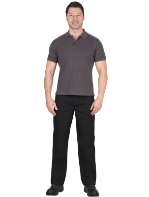 Рубашка-поло Сириус, короткие рукава с манжетом, серая, р. XS (44)