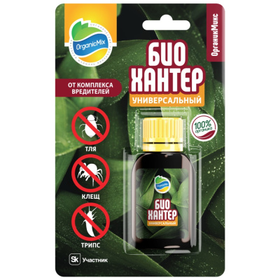 Био хантер универсальный средство защиты растений от насекомых-вредителей ОрганикМикс 30 мл