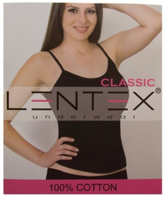 Майка женская Lentex Classic Style, черная, р.50/52 (XL)