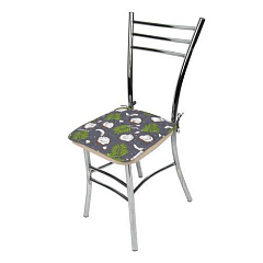Чехол на стул с завязками 35х38 см, (кокосы, серый) 2125/99-4199
