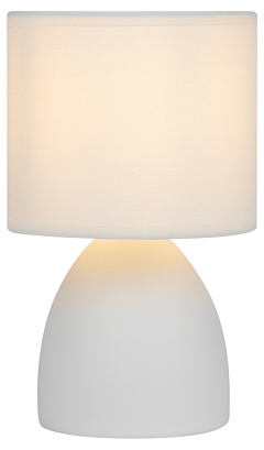 Настольная лампа Rivoli Debora 7042-502, 1хЕ14, 40 Вт, керамика, белая с абажуром