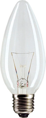Лампа накаливания Philips свеча прозрачная Standard B35 CL 40W E27 390lm 3000К, 871150005669650