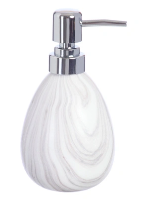 Дозатор для жидкого мыла, белый мрамор 400-03