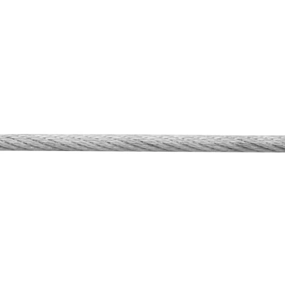 Трос стальной оцинкованный в оплетке, 2/3 мм (20 м)