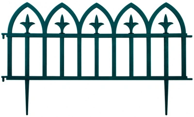 Забор декоративный Protex Кованый цветок, зелёный, 620х370 мм (5 шт)