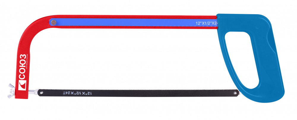 Ножовка по металлу 300 мм с пластмасовой ручкой, с дополнительным полотном СОЮЗ 1061-04-300C