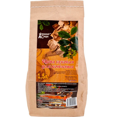 Щепа для копчения &quot;Буковая&quot; Домашний Сундук, 1,5 л