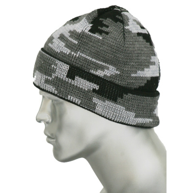 Шапка (М) полушерстяная двойная КМФ серая купить в отделе магазина Экономстрой