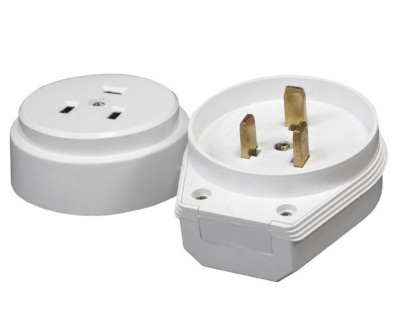 Разъем РШ-ВШ 32А 250В 2P+PE(ОУ) пластиковый белый Simple EKF AS-250-O-01 купить в отделе магазина Экономстрой