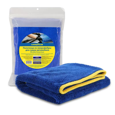 Полотенце из микрофибры Goodyear, для сушки автомобиля, 50х60 см купить в отделе магазина Экономстрой