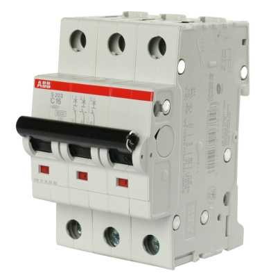 Автоматический выключатель ABB S203 C20, 3P (20А; 6kA), 2CDS253001R0204
