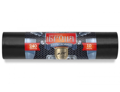 Мешки для мусора 240 л в рулоне ПВД «БРОНЯ» Ромашка черный ВР-0013 купить в отделе магазина Экономстрой