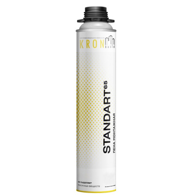 Пена монтажная профи KRONbuild Standart, всесезонная, 65 л, 850 мл купить в отделе магазина Экономстрой
