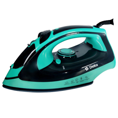 Утюг Delta, керамическое покрытие подошвы, черный/зеленый, 2600 Вт купить в отделе магазина Экономстрой