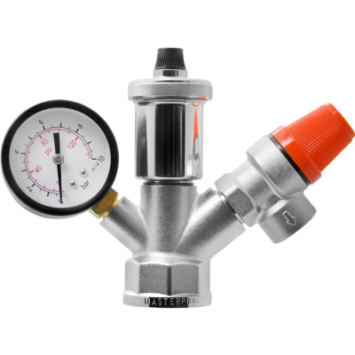 Группа безопасности (автоматический воздухоотводчик, манометр, предохранительный клапан) 1", MP-У ИС.030229 купить в отделе магазина Экономстрой