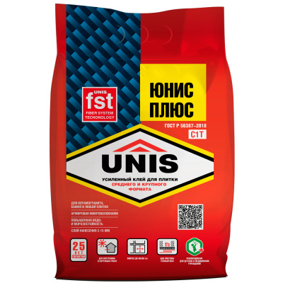 Клей для плитки Unis Плюс, 5 кг купить в отделе магазина Экономстрой