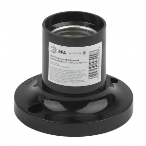 Патрон карболитовый потолочный, Е27, черный 41245 купить в отделе магазина Экономстрой