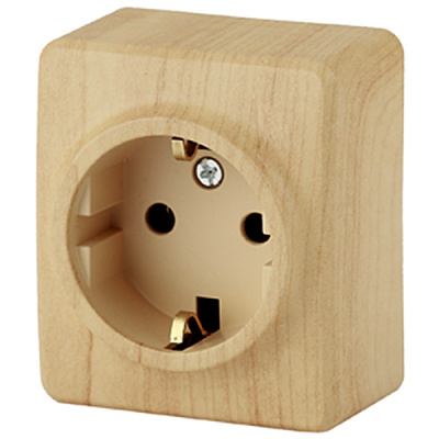 Розетка IP20 с заземлением 2Р+Е, 16А 250В, Сосна, открытой установки, 11-2203-11 ЭРА ЭКСПЕРТ купить в отделе магазина Экономстрой