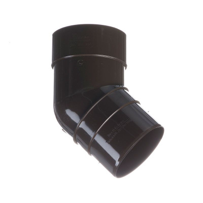 Колено Docke STANDARD (Standart) пластиковое 80 мм, 45°, темно-коричневое RAL 8019