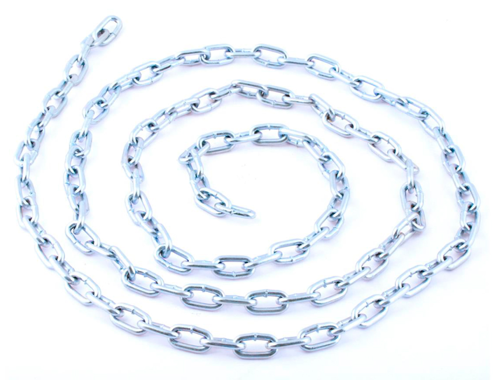 Цепь стальная DIN 766, короткое звено, белый цинк, 4 мм (5 м) купить в отделе Цепи  магазина Экономстрой