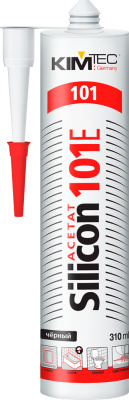 Герметик KimTek Silicon 101E силиконовый черный 310 мл D-06 купить в отделе магазина Экономстрой