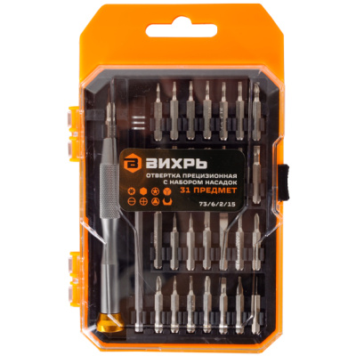 Отвертка прецизионная с набором насадок Вихрь, в кейсе, 31 предмет купить в отделе магазина Экономстрой