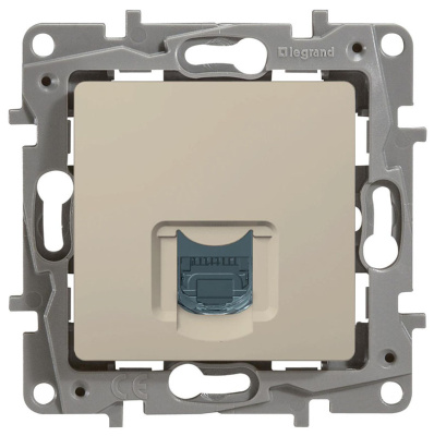 Розетка компьютерная RJ45 категория 5е слоновая кость Etika купить в отделе магазина Экономстрой