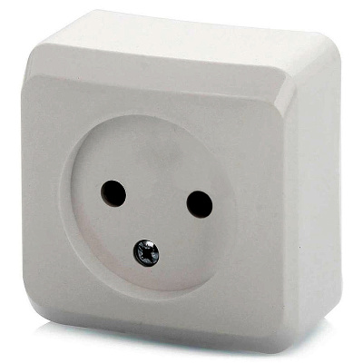 Розетка 1 местная без заземления открытой установки 16А 250В Белая Этюд Schneider Electric купить в отделе магазина Экономстрой