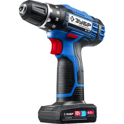 Аккумуляторная дрель-шуруповерт Зубр Профессионал DL-121-42, 2 АКБ, в сумке, 12 В (4 Ач) купить в отделе магазина Экономстрой