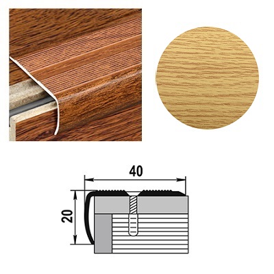 Порог-угол 40х20х900мм дуб светлый ПУ 06.900.082 купить в отделе магазина Экономстрой