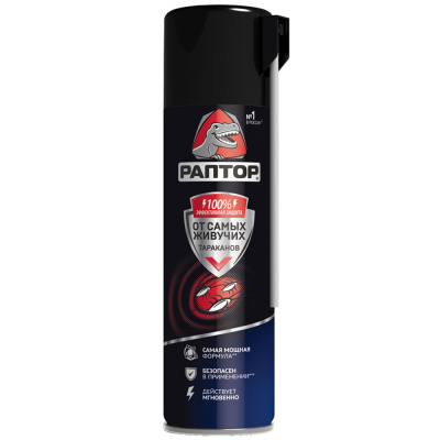 Аэрозоль повышенной эффективности от ползающих насекомых Раптор, 430 мл купить в отделе магазина Экономстрой
