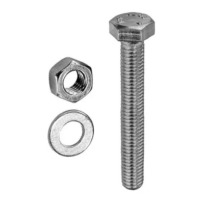 Болт DIN 933 оцинкованный М8x40 мм с гайкой и шайбой (4 шт) купить в отделе магазина Экономстрой
