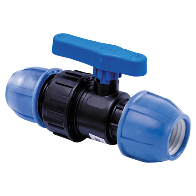 Кран шаровой ПЭ, компрессионный напорный, Дн 25 купить в отделе магазина Экономстрой