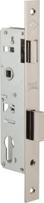 Корпус замка врезного цилиндрового KALE KILIT 153 (25 mm) w/b (никель)для узкопрофильных дверей 10230
