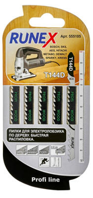 Пилки для работы по дереву Runex, T144D, 100x75 мм (5 шт), 555105 купить в отделе магазина Экономстрой