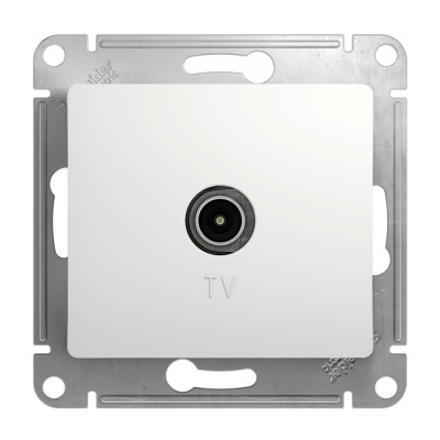 Розетка TV Schneider Electric, Glossa, коннектор, белая купить в отделе магазина Экономстрой