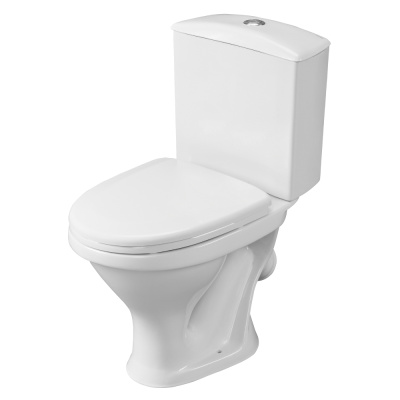 Унитаз-компакт Santeri Вест, косой выпуск, 1 режим, сиденье пластик купить в отделе магазина Экономстрой