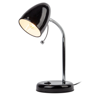 Светильник настольный, светодиодный Эра N-116-Е27-40W-BK черный, сгибающаяся стойка, 40Вт купить в отделе магазина Экономстрой