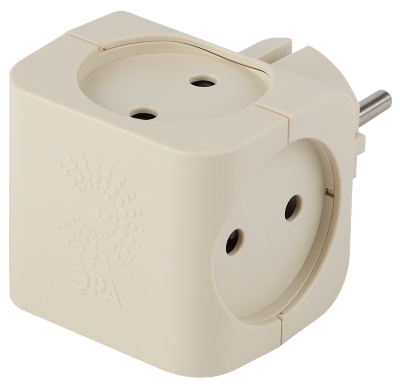 Тройник SP-4-I 4 без заземления, слоновая кость ЭРА Б0008206 купить в отделе магазина Экономстрой