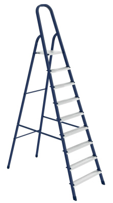 Стремянка Сталь, 9 ступеней, 1,89/3,96 м купить в отделе магазина Экономстрой