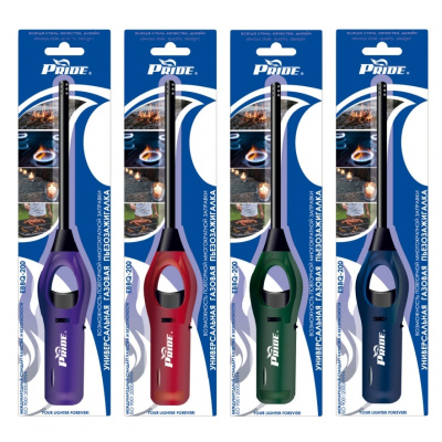 Зажигалка универсальная Pride Color Comfort (blister packing), EBBQ-200
