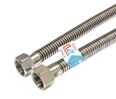 Подводка гибкая для газа, нержавеющая сталь, сильфон ELKA, 1/2", 0,6 м, гайка-штуцер 4701500149 купить в отделе магазина Экономстрой