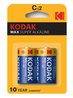 Батарейка щелочная Kodak Max Super Alkaline LR14-2BL / C, 1,5V (2 шт)