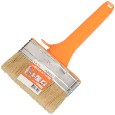Кисть для фасадных работ Акор КФС, натуральная щетина, 120х25 мм купить в отделе магазина Экономстрой