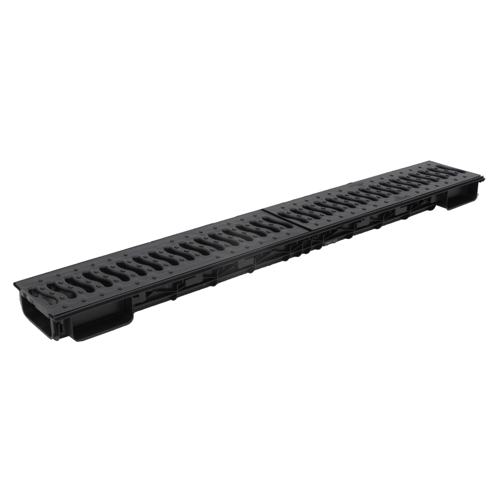Канал пластиковый Ecoteck Lite DN100 1013х153х55,8 мм, с решеткой пластиковой (А15) черный купить в отделе Поверхностный водоотвод магазина Экономстрой