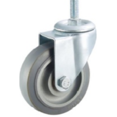 Колесная опора мебельная шпилька М10 поворотная D=75 серая 090325 купить в отделе магазина Экономстрой