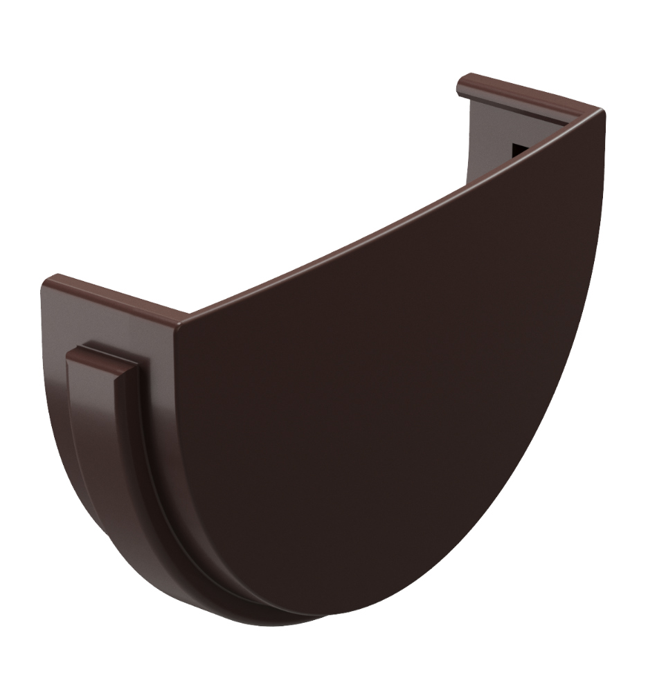 Заглушка желоба Docke STANDARD (Standart) пластиковая 120 мм, темно-коричневая RAL 8019 купить в отделе Водосточные системы магазина Экономстрой