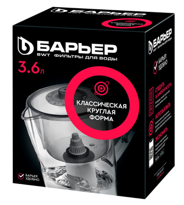 Фильтр-кувшин для очистки воды Барьер Норма, 3,6 л купить в отделе магазина Экономстрой