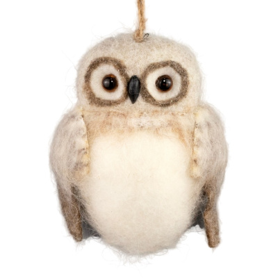 Украшение подвесное Сова, пенопласт/текстиль, 10х5x12 см, кремовый купить в отделе магазина Экономстрой