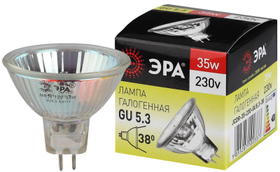 Лампа галогенная Эра GU5.3-JCDR (MR16)-35W-230V-CL 525lm 3000К, C0027363